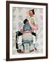 "Tattoo Artist", March 4,1944-Norman Rockwell-Framed Giclee Print