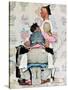 "Tattoo Artist", March 4,1944-Norman Rockwell-Stretched Canvas