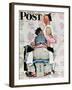 "Tattoo Artist" Saturday Evening Post Cover, March 4,1944-Norman Rockwell-Framed Giclee Print