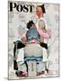 "Tattoo Artist" Saturday Evening Post Cover, March 4,1944-Norman Rockwell-Mounted Giclee Print