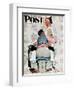 "Tattoo Artist" Saturday Evening Post Cover, March 4,1944-Norman Rockwell-Framed Premium Giclee Print