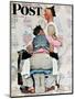 "Tattoo Artist" Saturday Evening Post Cover, March 4,1944-Norman Rockwell-Mounted Premium Giclee Print