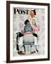 "Tattoo Artist" Saturday Evening Post Cover, March 4,1944-Norman Rockwell-Framed Giclee Print