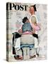 "Tattoo Artist" Saturday Evening Post Cover, March 4,1944-Norman Rockwell-Stretched Canvas