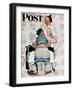 "Tattoo Artist" Saturday Evening Post Cover, March 4,1944-Norman Rockwell-Framed Giclee Print