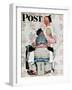 "Tattoo Artist" Saturday Evening Post Cover, March 4,1944-Norman Rockwell-Framed Giclee Print