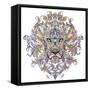 Tattoo, Graphics Head of A Lion with A Mane-Vensk-Framed Stretched Canvas