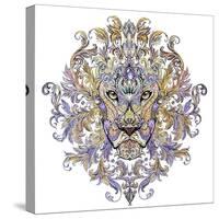Tattoo, Graphics Head of A Lion with A Mane-Vensk-Stretched Canvas