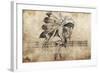 Tattoo Sketch Of American Indian Tribal Chief Warrior-outsiderzone-Framed Art Print