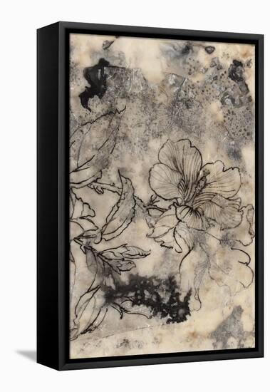 Tattooed Floral II-Jennifer Goldberger-Framed Stretched Canvas