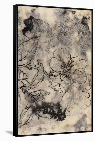 Tattooed Floral II-Jennifer Goldberger-Framed Stretched Canvas