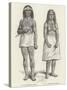 Tattooed Haida Woman and Man-null-Stretched Canvas