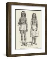 Tattooed Haida Woman and Man-null-Framed Giclee Print