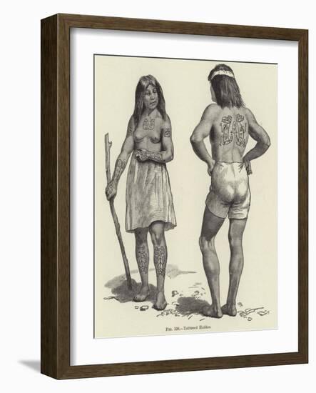 Tattooed Haidas-null-Framed Giclee Print