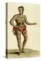 Tattooed Hawaiian Warrior, 1824-null-Stretched Canvas