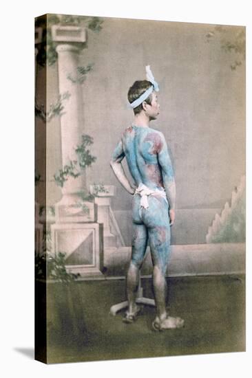 Tattooed Japanese Groom (Bett), Japan, 1882-Felice Beato-Stretched Canvas