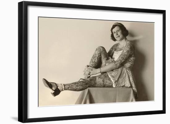 Tattooed Lady-null-Framed Art Print