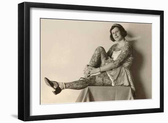 Tattooed Lady-null-Framed Art Print