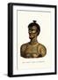 Tattooed Man of Nukahiwa, 1824-Karl Joseph Brodtmann-Framed Giclee Print