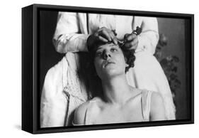 Tattooing the Eyebrows-null-Framed Stretched Canvas