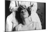 Tattooing the Eyebrows-null-Mounted Photographic Print