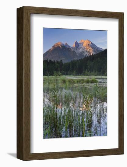 Taubensee (Lake), Hochkalter (Mountain), Berchtesgadener Land (District), Bavaria, Germany-Rainer Mirau-Framed Photographic Print