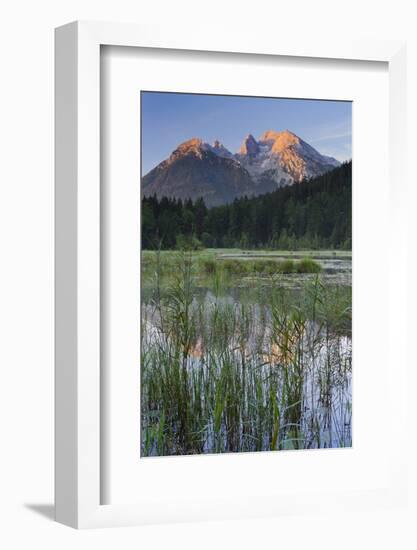 Taubensee (Lake), Hochkalter (Mountain), Berchtesgadener Land (District), Bavaria, Germany-Rainer Mirau-Framed Photographic Print