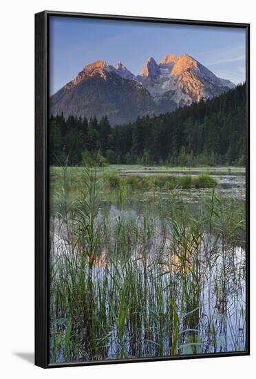 Taubensee (Lake), Hochkalter (Mountain), Berchtesgadener Land (District), Bavaria, Germany-Rainer Mirau-Framed Photographic Print