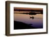 Taungthman Lake and Boatman, U Bein, Amarapura, Myanmar (Burma), Asia-Nathalie Cuvelier-Framed Photographic Print