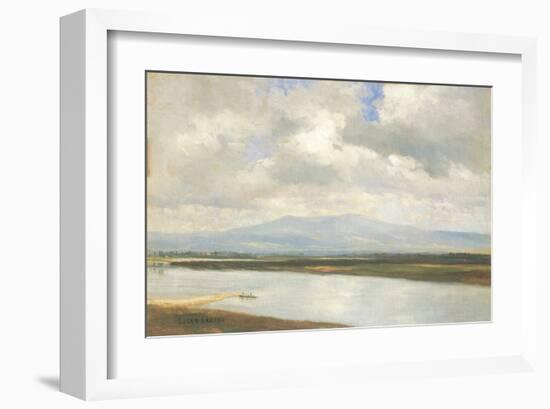 Taunus Mountains and River Main-Eugen Bracht-Framed Art Print