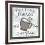 Taupe Christmas Sign II-Elizabeth Medley-Framed Art Print