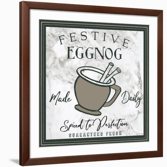 Taupe Christmas Sign II-Elizabeth Medley-Framed Art Print