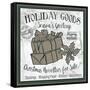 Taupe Christmas Sign III-Elizabeth Medley-Framed Stretched Canvas