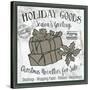 Taupe Christmas Sign III-Elizabeth Medley-Stretched Canvas