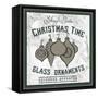Taupe Christmas Sign IV-Elizabeth Medley-Framed Stretched Canvas