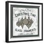Taupe Christmas Sign IV-Elizabeth Medley-Framed Art Print