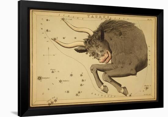 Taurus Constellation, Zodiac Sign, 1825-Science Source-Framed Giclee Print