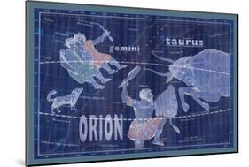 Taurus, Orion and Gemini-null-Mounted Art Print