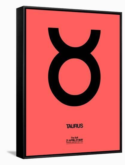 Taurus Zodiac Sign Black-NaxArt-Framed Stretched Canvas