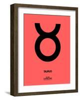 Taurus Zodiac Sign Black-NaxArt-Framed Art Print