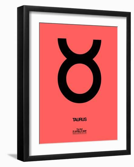 Taurus Zodiac Sign Black-NaxArt-Framed Art Print