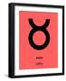 Taurus Zodiac Sign Black-NaxArt-Framed Art Print