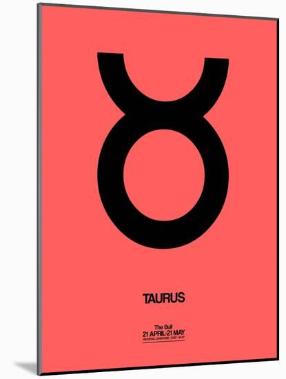 Taurus Zodiac Sign Black-NaxArt-Mounted Art Print