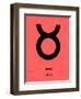 Taurus Zodiac Sign Black-NaxArt-Framed Art Print