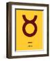 Taurus Zodiac Sign Brown-NaxArt-Framed Art Print