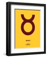 Taurus Zodiac Sign Brown-NaxArt-Framed Art Print