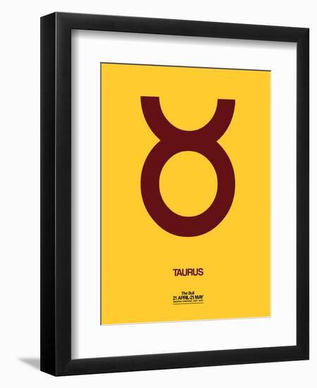 Taurus Zodiac Sign Brown-NaxArt-Framed Art Print