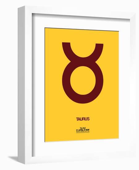 Taurus Zodiac Sign Brown-NaxArt-Framed Art Print