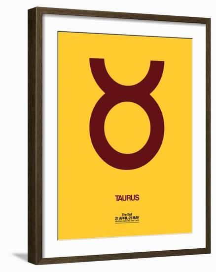 Taurus Zodiac Sign Brown-NaxArt-Framed Art Print