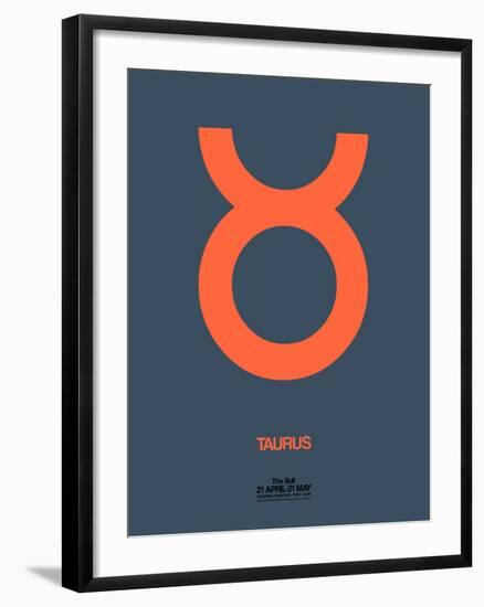 Taurus Zodiac Sign Orange-NaxArt-Framed Art Print